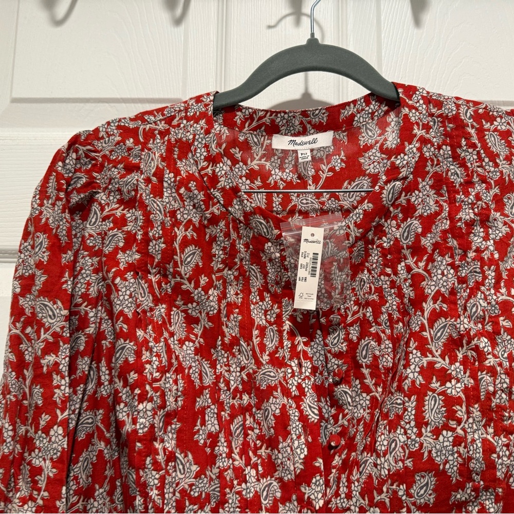 Majestic Scarlet and Ivory Patterned Midi Dress